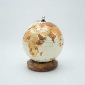 МЕТАЛЕН ГЛОБУС ЗЛАТИСТ - БЕЖОВО - КАФЯВ 20.30x30.50см