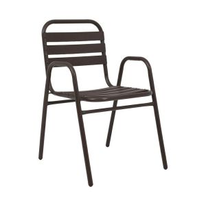 МЕТАЛЕН ГРАДИНСКИ СТОЛ 004 КАФЯВ 53x58x78см
