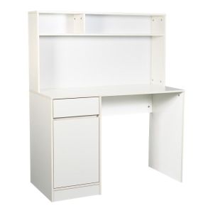 ОФИС БЮРО С РАФТ SECRETA В БЯЛ ЦВЯТ 110X50X135СМ