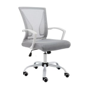 ОФИС СТОЛ FL05 БЯЛА ОБЛЕГЛА - БЯЛА СЕДАЛКА 57x65x90/100см