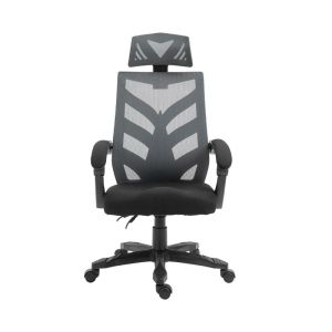 ОФИС СТОЛ FL09 СИВА ОБЛЕГЛА - ЧЕРНА СЕДАЛКА 60x60x114/124см