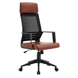 ОФИС СТОЛ FL19 КАФЯВА ИЗКУСТВЕНА КОЖА 60x62x128см