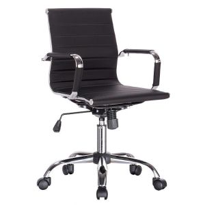 ОФИС СТОЛ FL6002 ЧЕРНА ИЗКУСТВЕНА КОЖА 54x59x89см