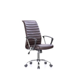 ОФИС СТОЛ КАФЯВА КОЖА SP-6141-6 57x60x113/123см