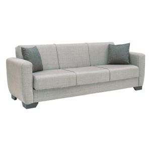 ТРИМЕСТЕН РАЗТЕГАТЕЛЕН ДИВАН NEW DOLCE МОКА С КАФЯВИ ВЪЗГЛАВНИЦИ 222x85x85см