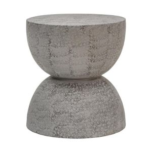 ХОЛНА МАСА-ТАБУРЕТКА FL2312 ИЗРАБОТЕНА ОТ МАГНЕЗИЙ, СИВ ЦВЯТ 40x40x46см