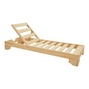 ШЕЗЛОНГ FENDY ЕЛА В ЕСТЕСТВЕН ЦВЯТ 71.5X200X24СМ