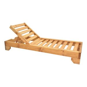 ШЕЗЛОНГ ZALKA L1 В ЕСТЕСТВЕН ЦВЯТ 66X197X28СМ