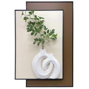 3D СТЕННА ДЕКОРАЦИЯ С ВАЗА И ЦВЕТЯ - 80x120 см 1/KIB