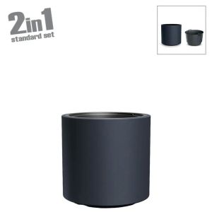 HEOS ПЛАСТМАСОВА САКСИЯ (2 В 1) - Φ29.8x29см 1/4КУБЧЕТА