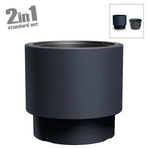 HEOS ПЛАСТМАСОВА САКСИЯ (2 В 1) - Φ46.8x44см 2/12KIB