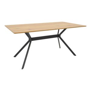 NERELIS ЕСТЕСТВЕНА MDF МАСА И ЧЕРЕН МЕТАЛЕН КРАК 160X90X75СМ