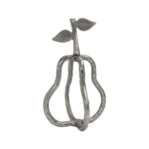 АЛУМИНИЕВА ДЕКОРАТИВНА ФИГУРА PEAR FL21109 СРЕБЪРЕН ЦВЯТ 15X24СМ