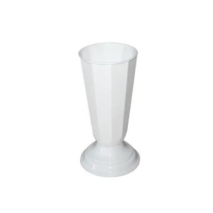 БЯЛА ПЛАСТМАСОВА ВАЗА - Φ13x31см