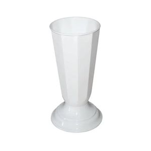 БЯЛА ПЛАСТМАСОВА ВАЗА FLAKON SZWED - Φ16x39см