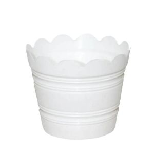 БЯЛА ПЛАСТМАСОВА САКСИЯ - Φ17x15см