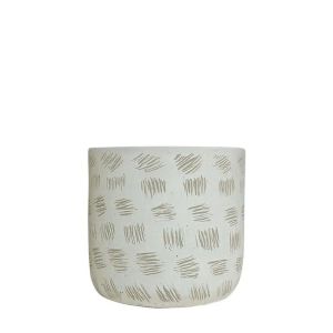БЯЛА САКСИЯ С ЕФЕКТ МАЛКА - Φ13x12.5см 18/15KIB