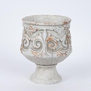ВАЗА ЦИМЕНТ БЯЛА 17.5x17.5x21см