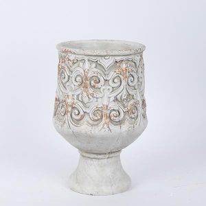 ВАЗА ЦИМЕНТ БЯЛА 20x20x30см