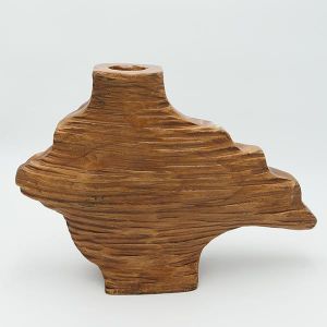 ВАЗА, ДЪРВЕНА, КАФЯВА, 38x9.5x26см