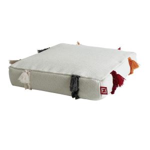 ВЪЗГЛАВНИЦА ЗА СТОЛ 702 БЕЖОВ ПЛАТ С ЦВЕТНИ РАЙЕТА И ПИСКЮЛИ 40X40X7СМ