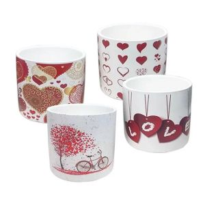 ГОЛЯМА САКСИЯ (4 ИЗБОРА) ДИГИТАЛЕН ПЕЧАТ ЛЮБОВНИ СЪРЦА - Φ12.5x12см 4/32 ЧАШИ