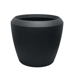 ГОЛЯМА САКСИЯ ОТ ПОЛИСМОЛА, ЧЕРНА, ПОМПА - Φ55.6x48.4см