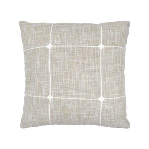 ДЕКОРАТИВНА ВЪЗГЛАВНИЦА БЕЖОВО-БЯЛА 45X45СМ