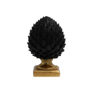 ДЕКОРАТИВНА ФИГУРА ОТ ПОЛИРЕЗИН PINEAPPLE ЧЕРНО-ЗЛАТИСТ ЦВЯТ 14X21СМ