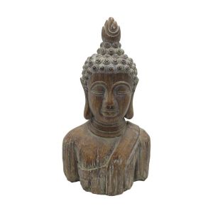 ДЕКОРАТИВНА ФИГУРА BUDDHA 23697 КАФЯВ ЦВЯТ 21X14X37СМ