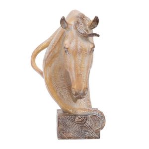 ДЕКОРАТИВНА ФИГУРА HORSE БЕЖОВО-КАФЯВ ЦВЯТ 14X10X18СМ