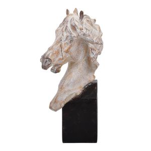 ДЕКОРАТИВНА ФИГУРА HORSE БЕЖОВО-КАФЯВ ЦВЯТ 14X13X30СМ