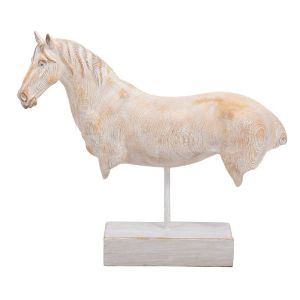 ДЕКОРАТИВНА ФИГУРА HORSE БЕЖОВО-КАФЯВ ЦВЯТ 35X10X30СМ
