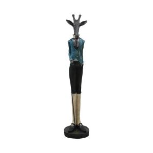 ДЕКОРАТИВНА ФИГУРА ЖИРАФ СИН ЦВЯТ 27X26X118СМ