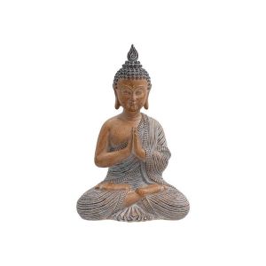 ДЕКОРАТИВНА ФИГУРА ОТ ПОЛИРЕЗИН BUDDHA КАФЯВ ЦВЯТ 17X13X27СМ