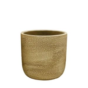 ЗЛАТИСТА КРЪГЛА САКСИЯ НА ПЕТНА - Φ15x14.5 см 12/20 КУТИЙКИ