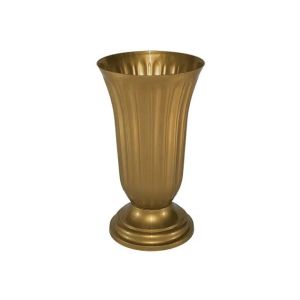 ЗЛАТИСТА ПЛАСТМАСОВА ВАЗА - Φ16x29.5см