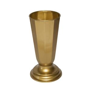 ЗЛАТИСТА ПЛАСТМАСОВА ВАЗА - Φ16x39см