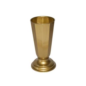 ЗЛАТНА ПЛАСТМАСОВА ВАЗА - Φ13x31см