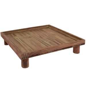 КАФЯВ ДЪРВЕН ПОДНОС С КРАКА 30X30X6,5 СМ