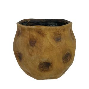 КРЪГЛА КАФЯВА САКСИЯ С ГОЛЯМА - Φ16x14см 1/12КУТИЯ