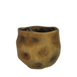 КРЪГЛА КАФЯВА САКСИЯ СРЕДНА РАЗМЕР - Φ14x12.5см 1/18KIB
