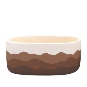 ОВАЛНА САКСИЯ КЕРАМИКА ОМБРЕ - 24.8x13x10.7см 2/24 КУТИЙКИ