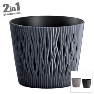 САКСИЯ (2 В 1) АНТРАЦИТ ПЯСЪЧНА КРЪГЛА Φ26.2x22.2см 1/5KIB