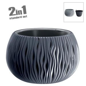 САКСИЯ (2 В 1) АНТРАЦИТОВА ПЯСЪЧНА КУПА Φ47.8x30см 1/2 КУТИЯ