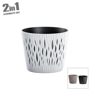 САКСИЯ (2 В 1) БЯЛА ПЯСЪЧНА КРЪГЛА Φ15.8x13.8см 10/80 КУТИЙКИ