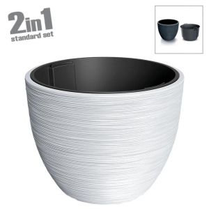 САКСИЯ (2 В 1) ПЛАСТМАСА БЯЛА - Φ56.9x44.5см