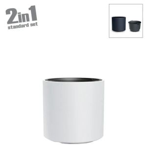 САКСИЯ (2 В 1) ПЛАСТМАСА БЯЛА HEOS - Φ29.8x29см 1/4KIB