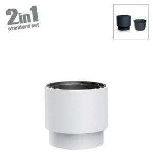 САКСИЯ (2 В 1) ПЛАСТМАСА БЯЛО HEOS - Φ29.8x28см 3/6KIB