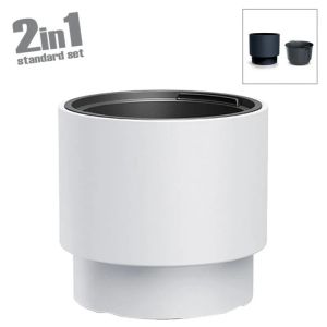 САКСИЯ (2 В 1) ПЛАСТМАСА БЯЛО HEOS - Φ46.8x44см 2/12KIB